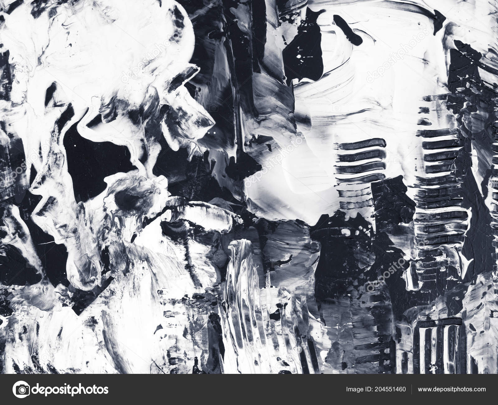 Black White Creative Abstract Hand Painted Background Fragment Brush Acrylic  Stock Photo by ©artlu 204551460